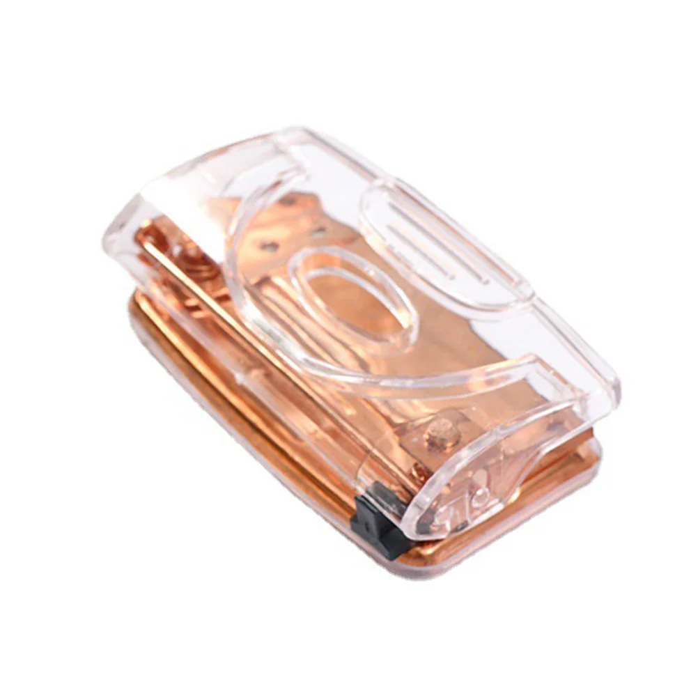 

Hole Puncher Punch Paper Officering Portableplanner Gold Two Binder Household Desktop Accessory Rose Punches Duty Heavy