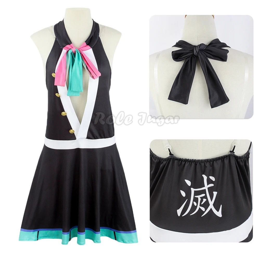

Anime Demon Slayer Swimsuit Bikini Dress Cover Up Women Kamado Tanjirou Cosplay Kimetsu No Yaiba Swimwear Sexy Bathing Suit