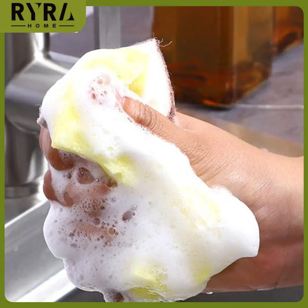 

10×7×4.2cm Strong Decontamination Cleaning Sponge For Daily Use Dishwashing Sponge Wear-resistant Sponge 5 Pieces Durable