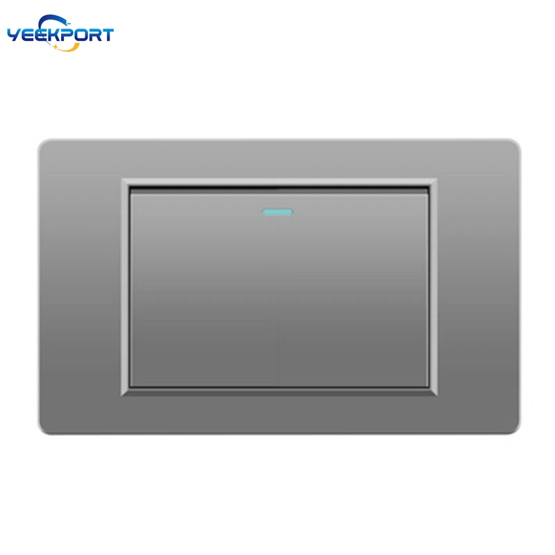 

YEEKPORT Настенная розетка с выключателем 16А серая