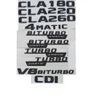 3D матовые черные буквы багажника, эмблемы, значки, наклейки для Mercedes Benz CLA180 CLA200 CLA220 V8 BITURBO AMG 4matic