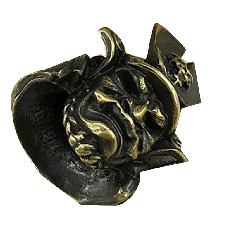 

Brass Grimace Samurai Paracord Knife Beads EDC Flashlight Pendant Finger Tiger Pendant Outdoor Tool Accessories