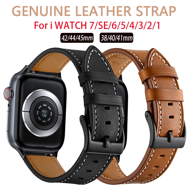

Ремешок из натуральной кожи для Apple watch, браслет для Apple Watch 7/SE/6/5/4/3/2/1 iWatch series 42 мм 44 мм 45 мм 38 мм 40 мм 41 мм