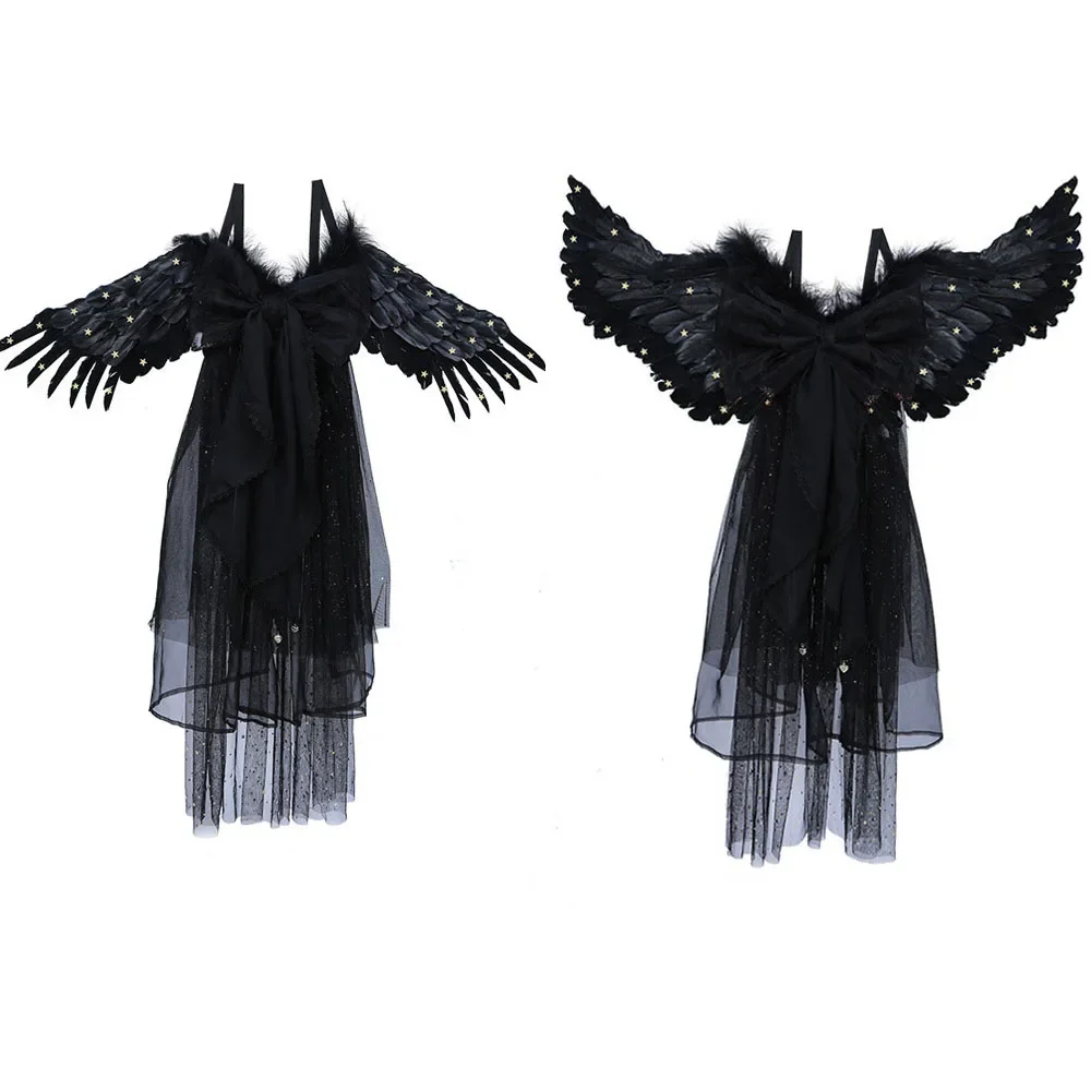 Детская фатиновая Фата со шлейфом нарядное платье с бантом для Хэллоуина свадьбы