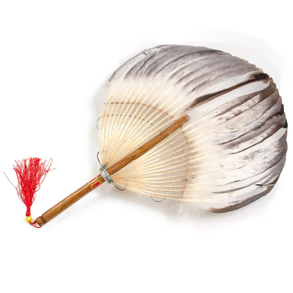 

Высококачественные винтажные перья, веер ручной работы в китайском стиле, украшение для рукоделия, искусственный веер