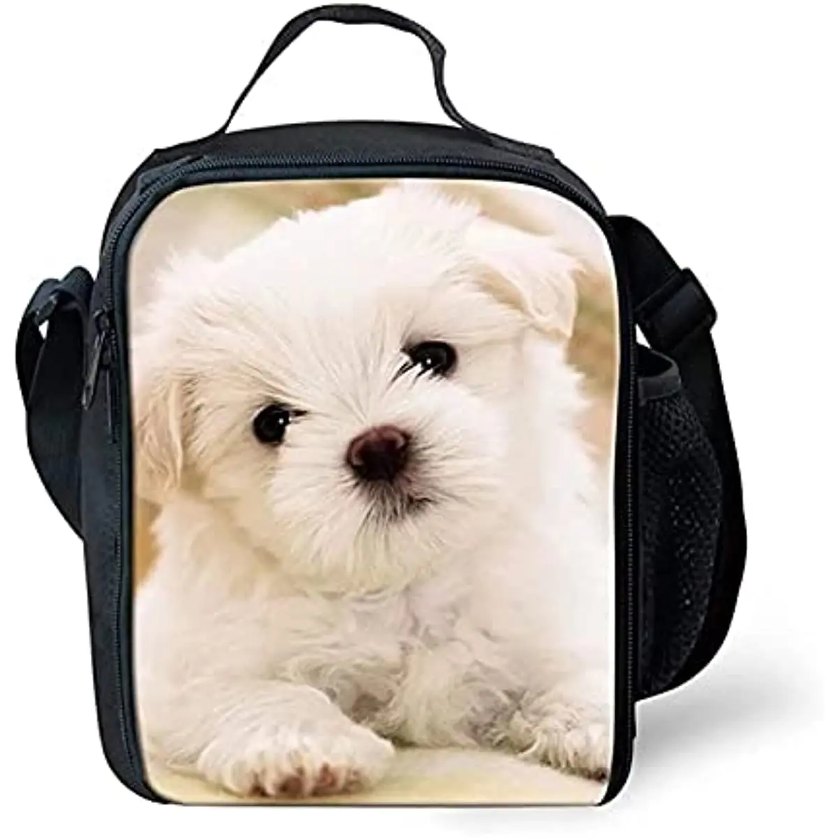 

Cute Animal Pet Dog Printed Lunch Bag Insulated Lunch Tote Satchel Travel Hiking Picnic Bag with Shoulder Strap Lunch Box