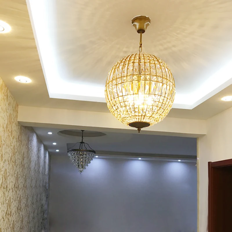 Серебристое хрустальная люстра Европейского суда роскошная светильник ing для