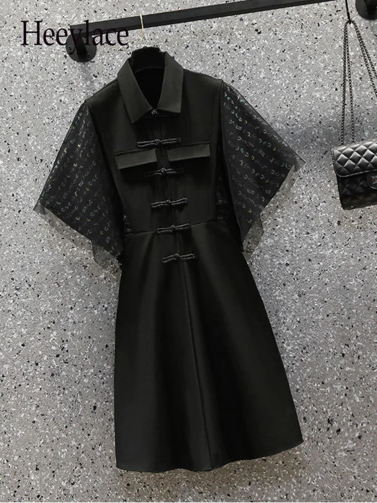 

Женское платье с рукавом летучая мышь, Кружевное облегающее Платье До Колена в стиле ретро, с отложным воротником, в стиле пэчворк, одежда дл...