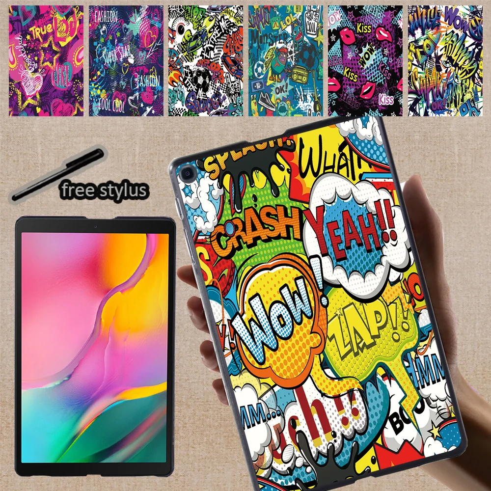 

Tablet Case for Samsung Galaxy Tab S7 11/Tab S6 Lite 10.4/Tab S6 10.5/Tab S4 10.5/Tab S5e 10.5 Graffiti Art Pattem Back Shell