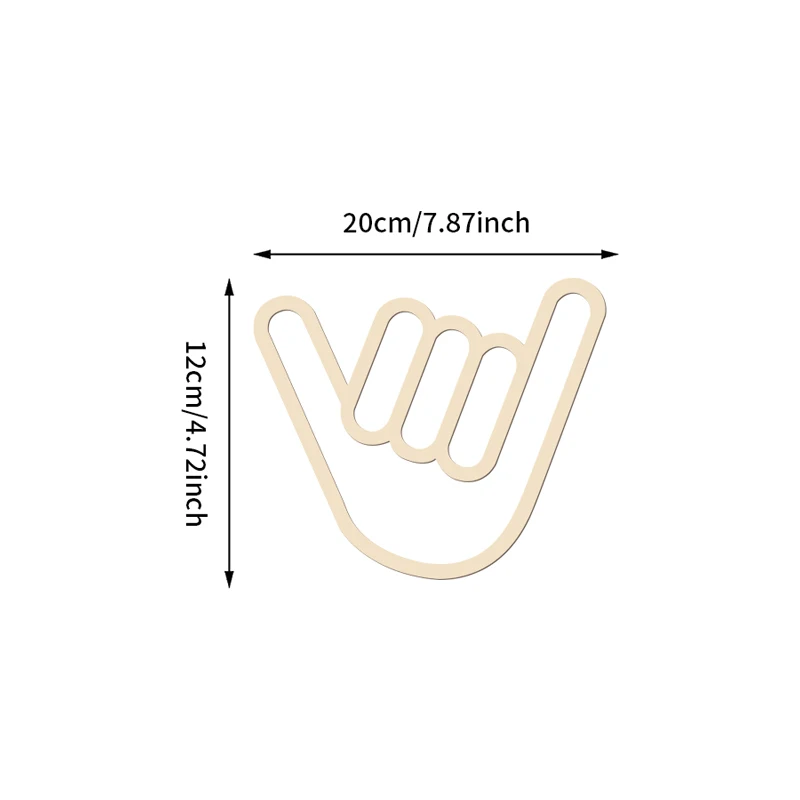 1 шт. деревянная наклейка на стену с жестом руки ручная вывеска жест многоразовая