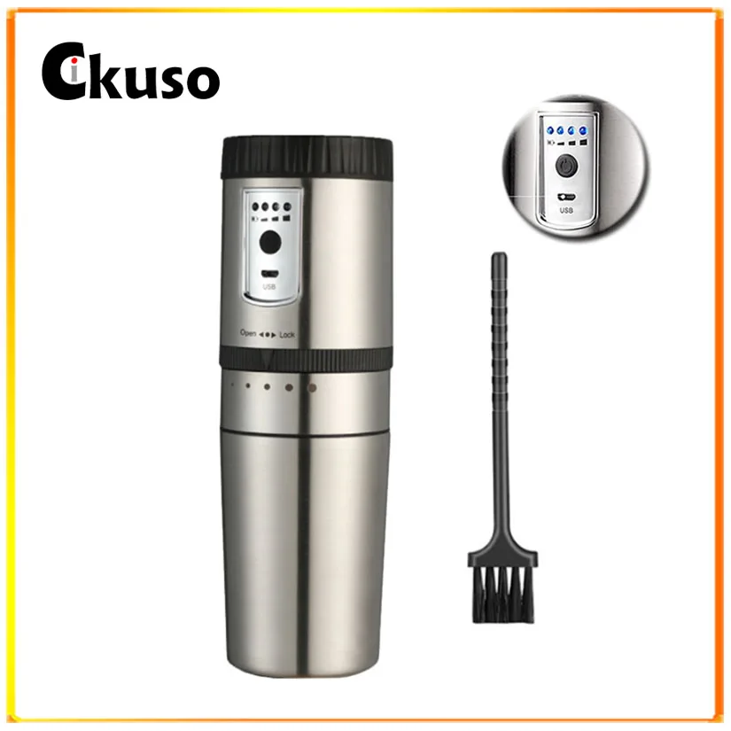 

Портативная Кофеварка Cikuso, электрическая кофемолка, регулируемая Кофеварка со съемной чашкой, фильтр для кофе для офиса и дома