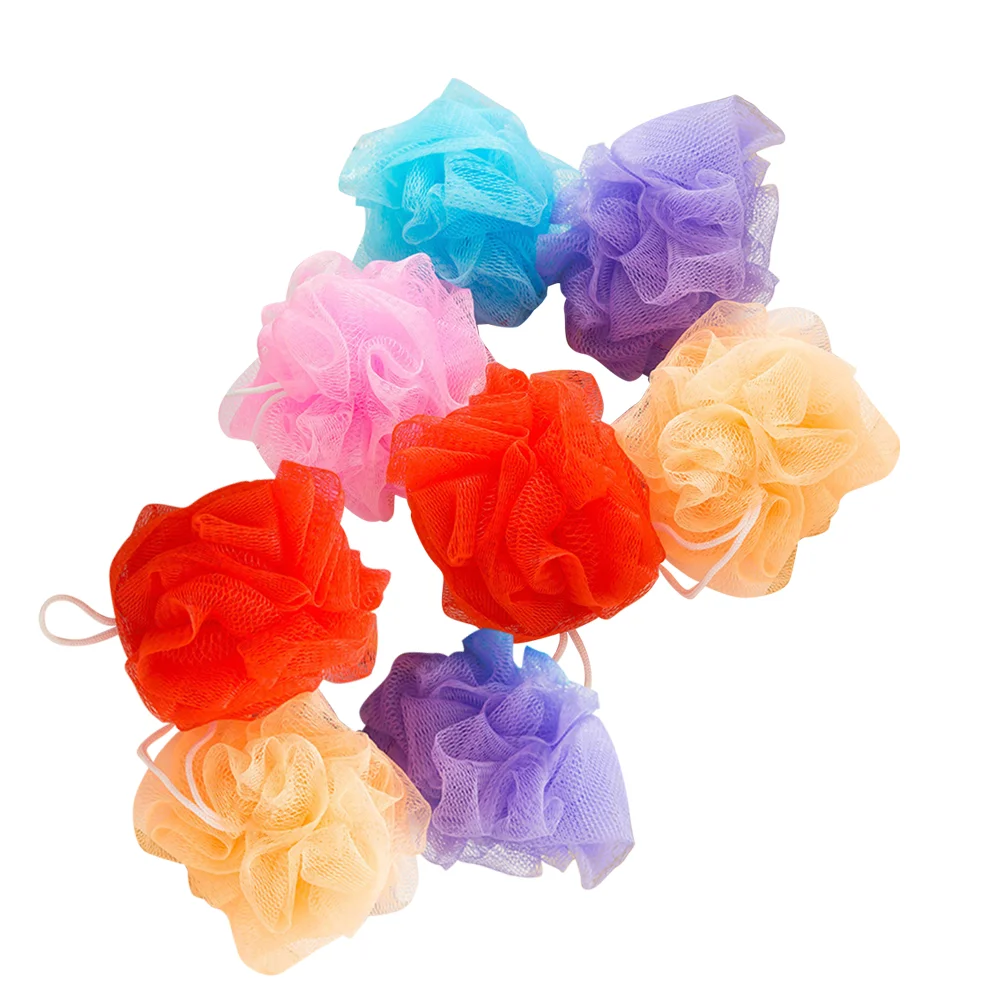 

8 Pcs Bath Shower Sponge Loofah Mesh Pouf Ball Exfoliating Pack Body Scrubber Sponges Loofahs