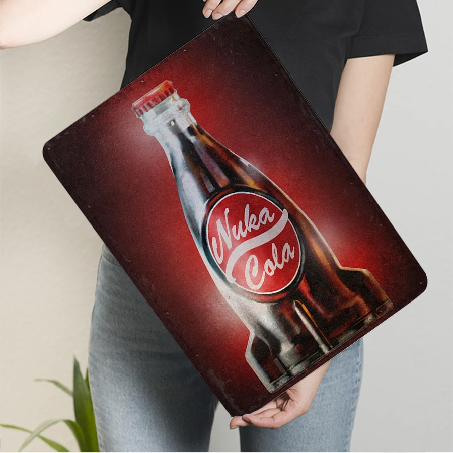 Фото Nuka Cola винтажный металлический знак ретро игра декоративное настенное искусство для домашнего бара паб человек пещера коллекционный подарок №3