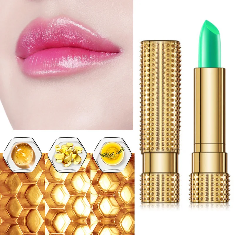 1 шт. волшебный бальзам для губ с алоэ вера Температурное изменение цвета