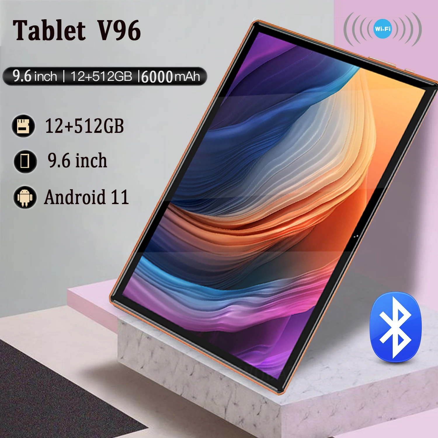 

Планшет V96 на Android 9,6, экран 512 дюйма, 12 Гб + 6000 ГБ