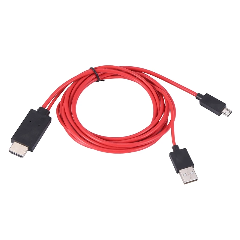Cable adaptador MHL micro-usb a HDMI, convertidor de 6,5 pies, 1080P, HDTV,...