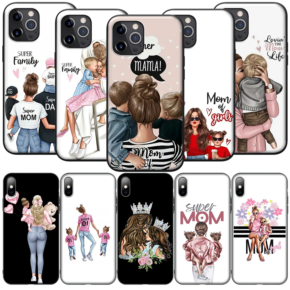 FL66 Fashion Super Mama Mom Dad НОВЫЙ чехол для телефона iPhone 16 15 14 13 7 8 Pro Max Mini Plus