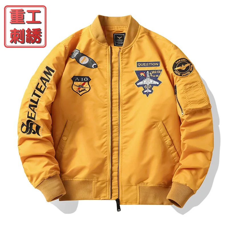 

2022 New Spring Coat Workwear Jacket Good Goods Air Force MA1 Flight Fashion Embroidered Baseball Uniform Men's Coat Streetwear