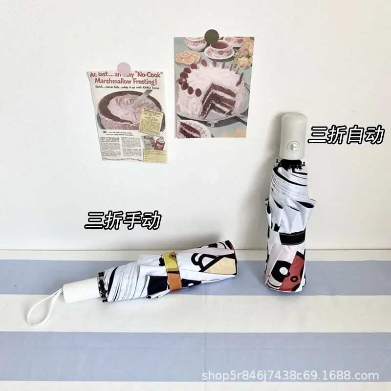 Фото Bandai Crayon Shin-chan Аниме Фигурка Ручной Зонт Портативный Автоматический Зонтик Анти-УФ Многофункциональный Девушка Студенческий Фестиваль Подарок №2