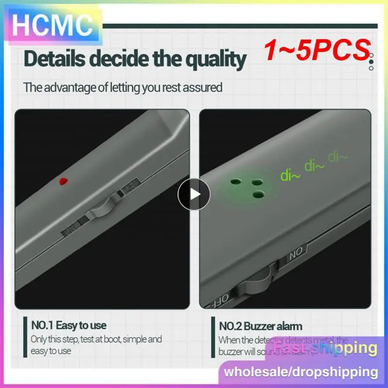 

1~5PCS Metal Detector DM3004A Portable Handheld Folding Metal Finder Tracker Pinpointer Alarm Sensitive Search Coil Metal Detect