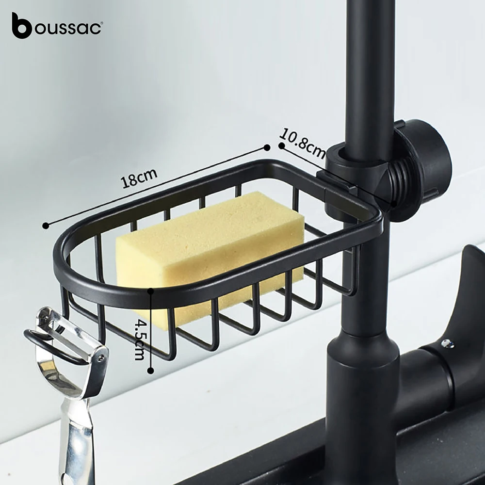 

Bathroom Faucet Storage Rack Shower Soap Rack Shampoo Rack Bathroom Accessories Sponge Storage Rack Kitchen Storage Rack
