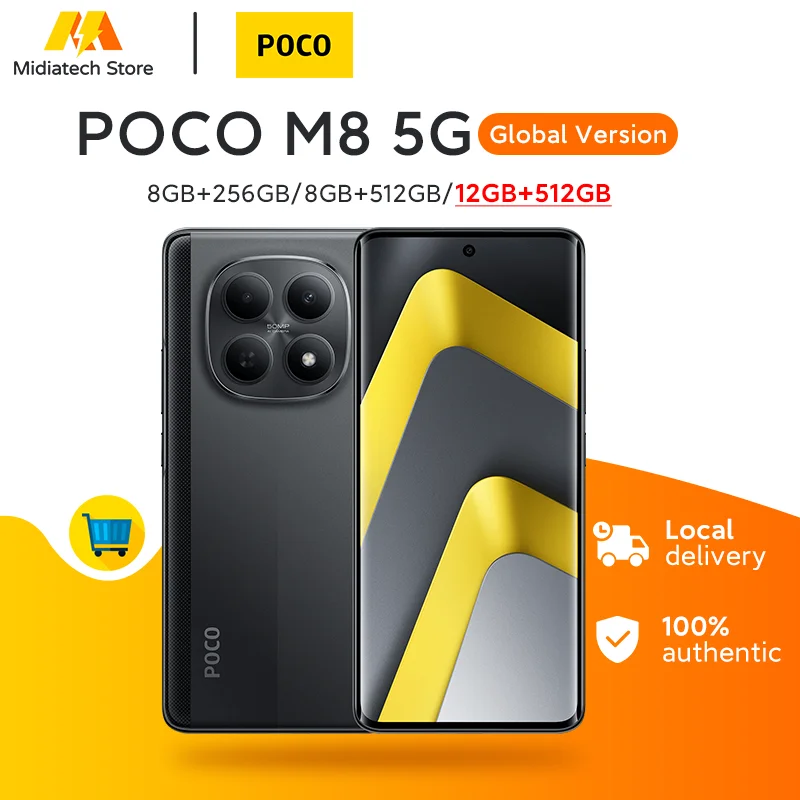 Global Version POCO M8 5G Smartphone Snapdragon 6 Gen 3 6.77