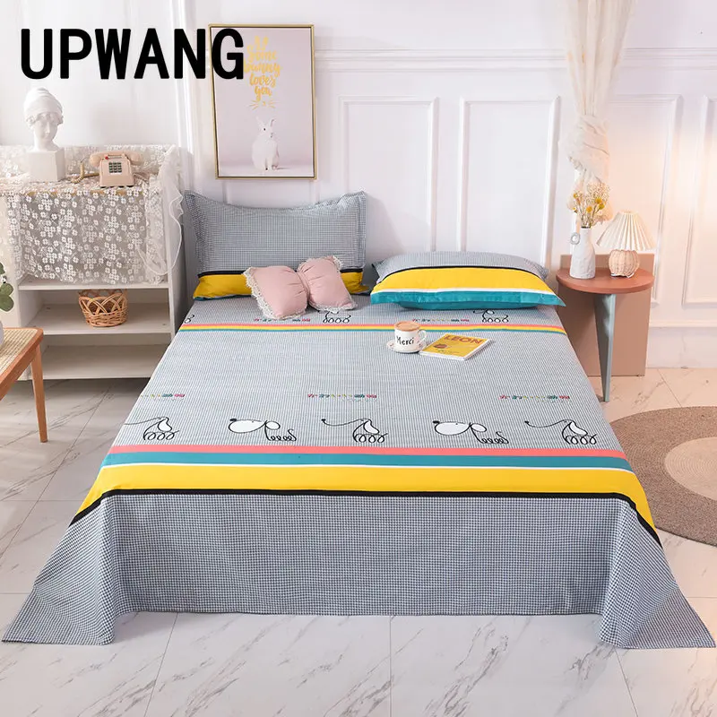 

100% хлопковое постельное белье, простыня с рисунком собаки, пылезащитное постельное белье, плоская простыня CD13