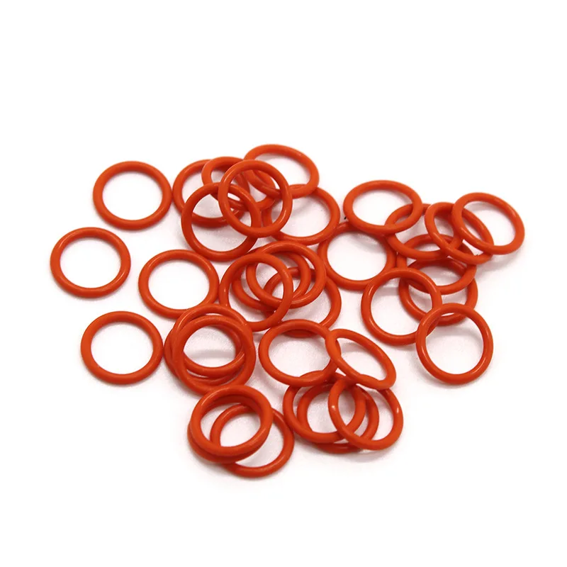 

10PCS Red Silicon Ring Silicone O ring OD5mm/6mm/7mm/8mm/9mm/10mm/11mm/12mm/13*2mm Thickness Rubber O-Ring Seal Gaskets Oil Seal