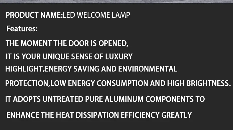 2 шт. автомобильный светодиодный дверной светильник подходит для Audi A3A4B8 8pv6 A7A5Q7 B6B9s