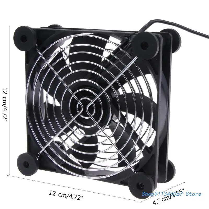 120mm 5V USB Fans, 1500RPM Big Airflow Fan Cooling for Router TV Box Micro Computer and Other Electronics Drop shipping images - 6
