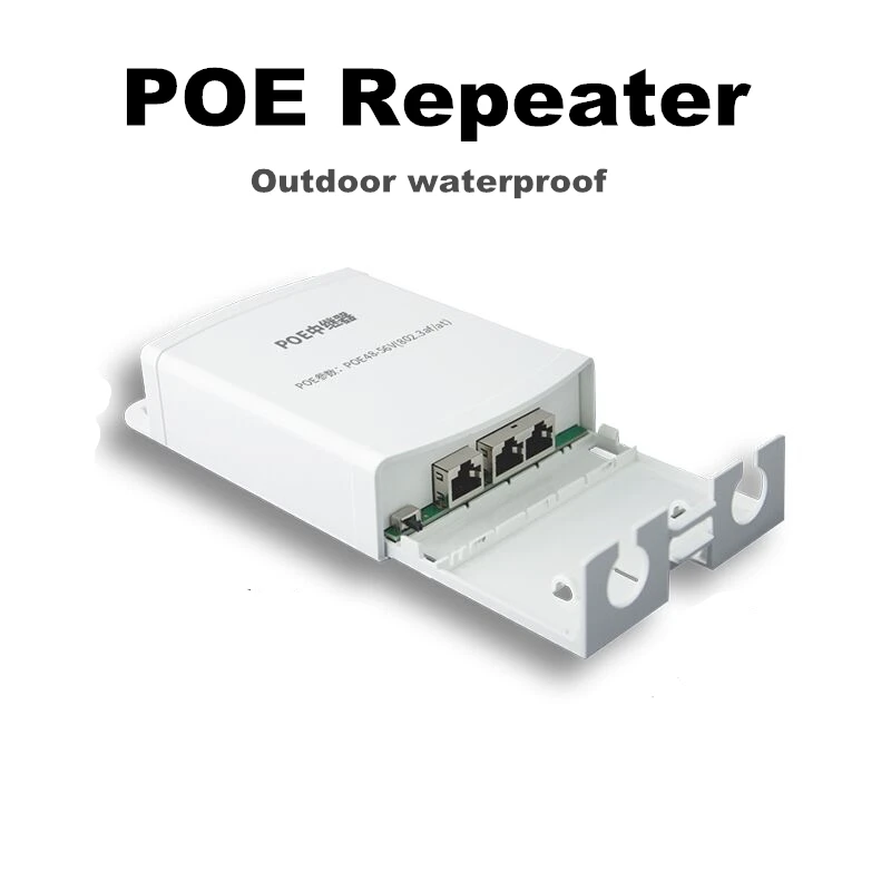 POE Repeate rextender Outdoor Waterproof 200m Extension One In Two Output 48V POE Extender IEEE 802.3af enlarge