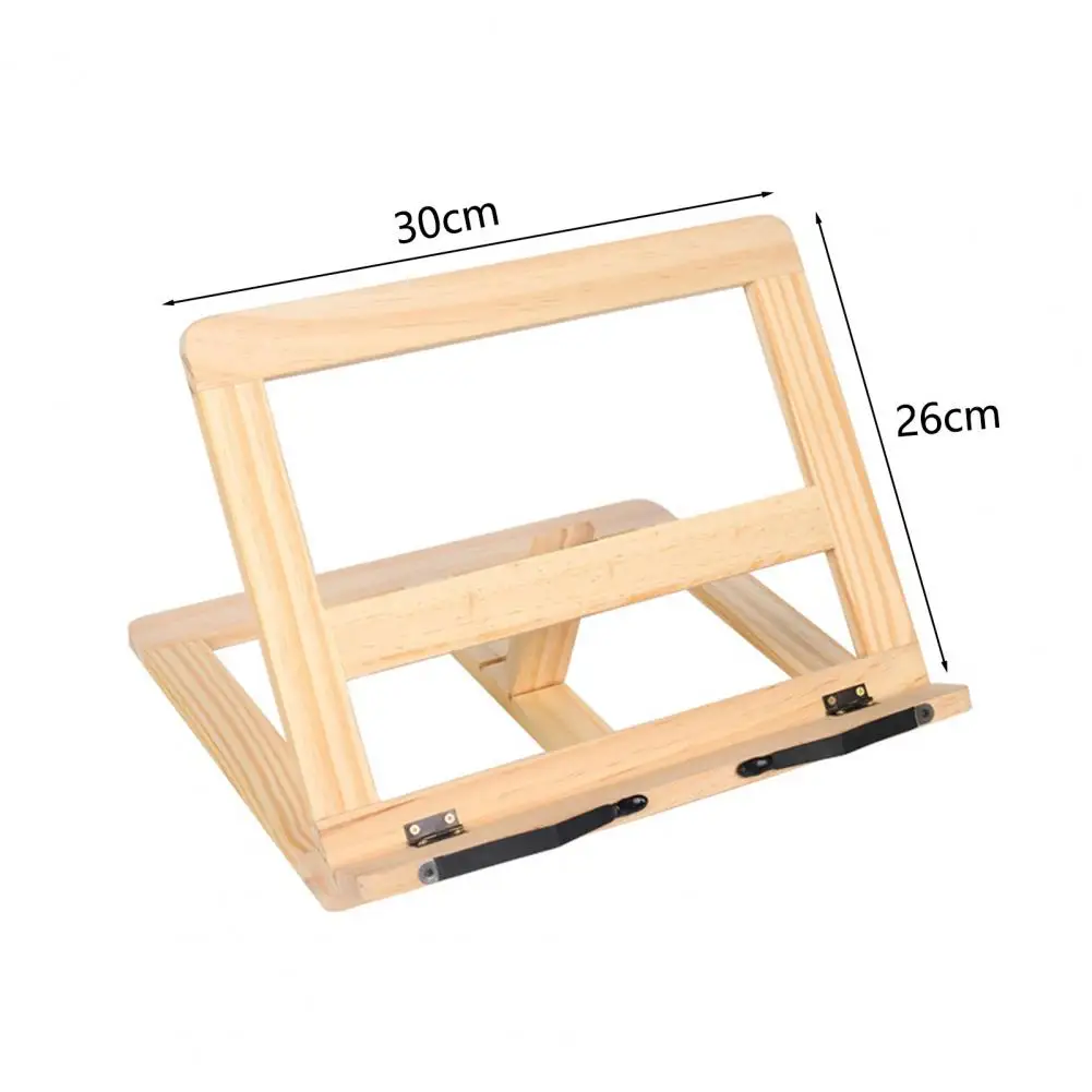 Reading Rack Widely Applications Adjustable Foldable Cross Bracing Display Wood Recipe Book Holder Stand Living Room images - 6