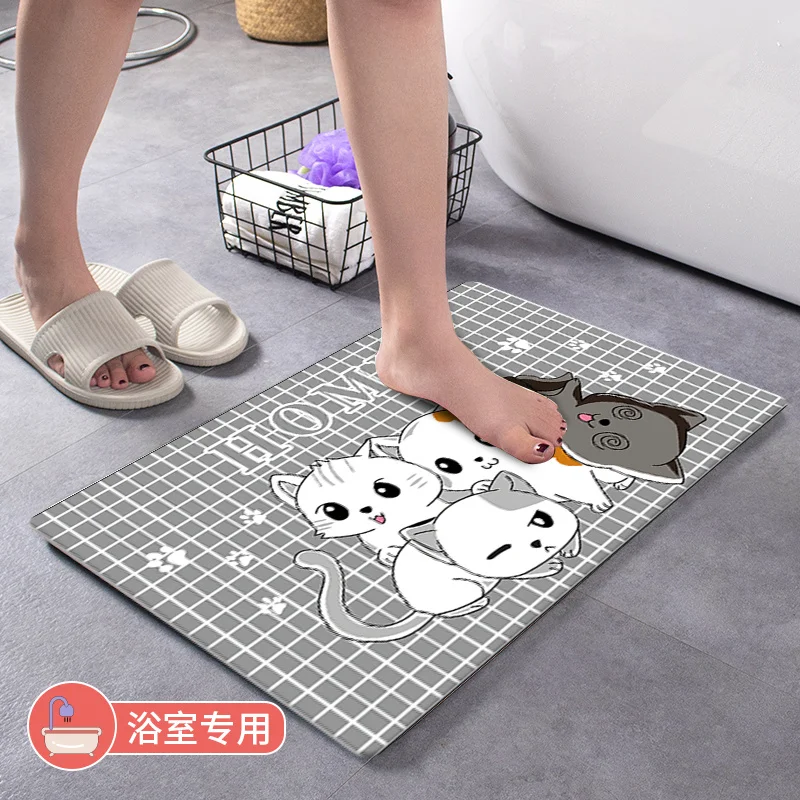 

Bathroom non slip door absorbent door entrance door household living room carpet bedroom fall proof toilet floor mat