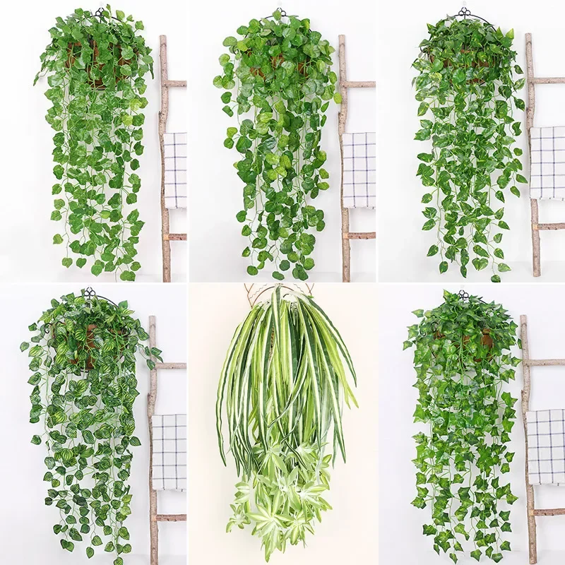 

NEW IN 90cm Green Artificial Leaves Plants Vine Wedding Party Home Garden Fence Decoration Rattan Wall Hanging Creeper Ivy Garla