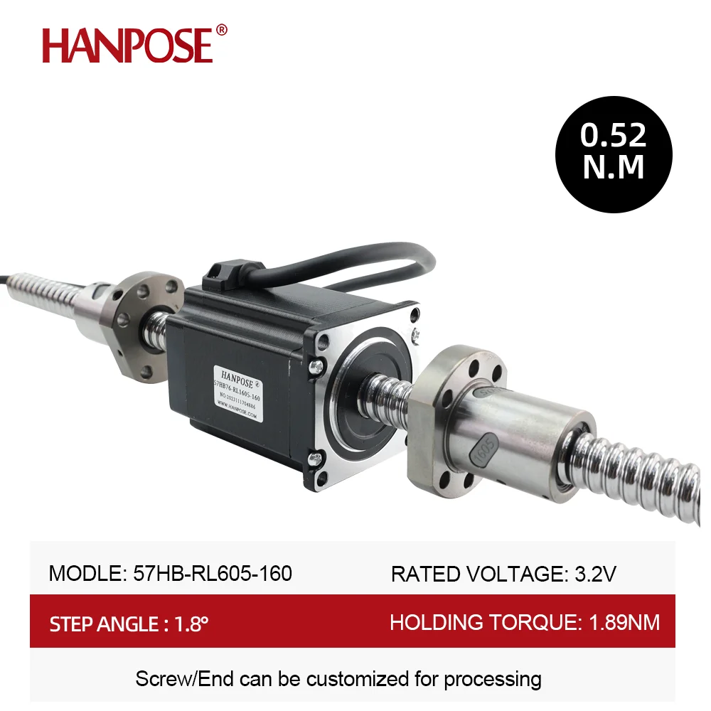 nema 23 Шарико-винтовой двигатель 57X76 мм 2 8A 189N.Cm 57HB76-RL1605 100 200 и шарик с передними