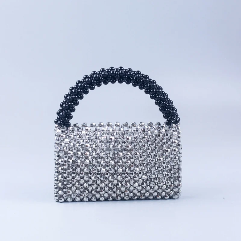 

сумка женская 2022 тренд Women's Fashion Simple Quality Elegant Beaded Shoulder Bag Foreign Hand Woven Handbags for Women Tote