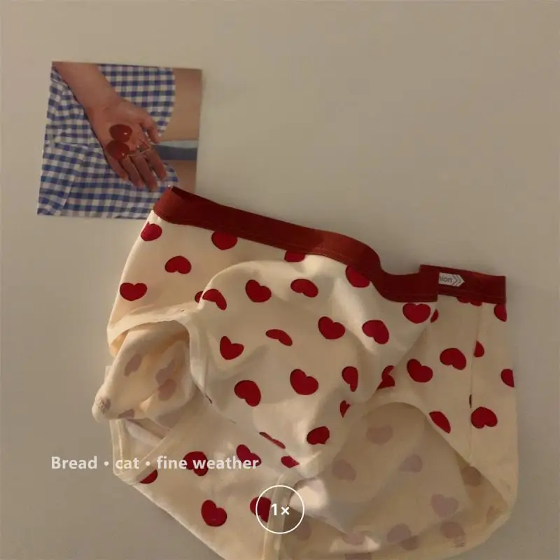 

Women's Panties Sexy Underwear Cute Patterned Traceless Cotton Mid Waist Student Cartoon Simple Breathable Seamless Briefs