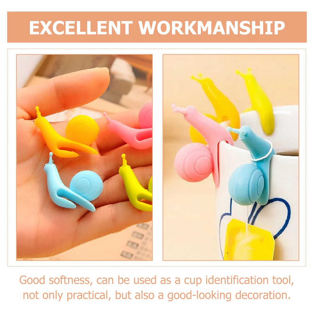 10 шт. держатели для чайных пакетиков очаровательные зажимы в форме улитки чашек с