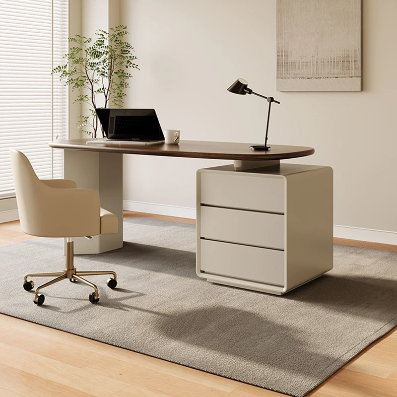 

Стол компьютерный деревянный однотонный, идея для дизайна столов, офисный стол руководителя, обучающая мебель для дома и офиса