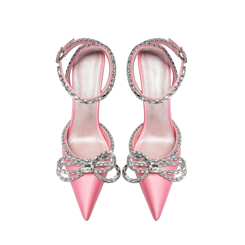 

Женские босоножки Baotou на высоком каблуке, Европейский и американский стиль, остроносые туфли на тонком каблуке, женские туфли на высоком каблуке