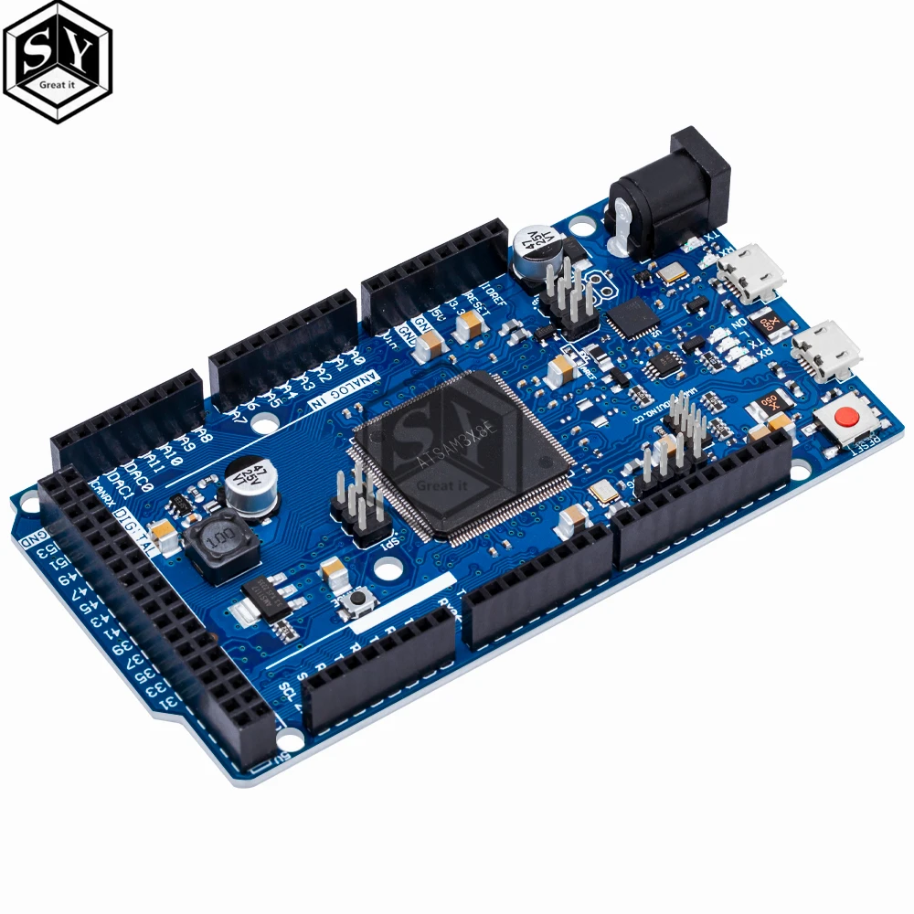 Официальная совместимая плата DUE R3 SAM3X8E 32-битная ARM Cortex-M3/ Mega2560 Duemilanove 2013 для Arduino Due