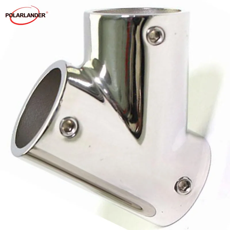 

Boat Hand Rail Fitting Right/Left 3 Way Corrosion Resistant Fits 22mm 7/8" Pipe/ Tube - Marine Grade Stainless Steel 25MM 60°