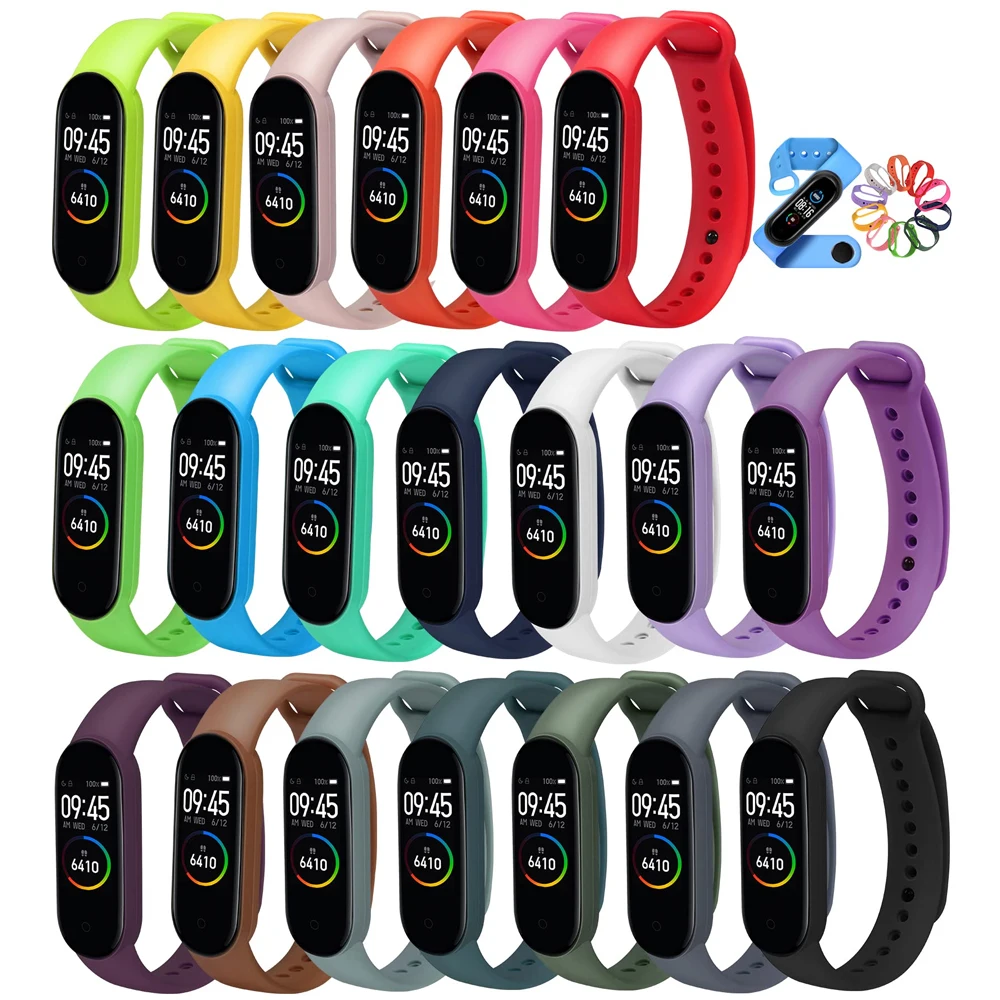 Strap For Mi Band 6 7 Bracelet Breathable Adjustable Silicone Wristband belt Replacement Smart watch Xiao Mi Band 3 4 5 6 Strap