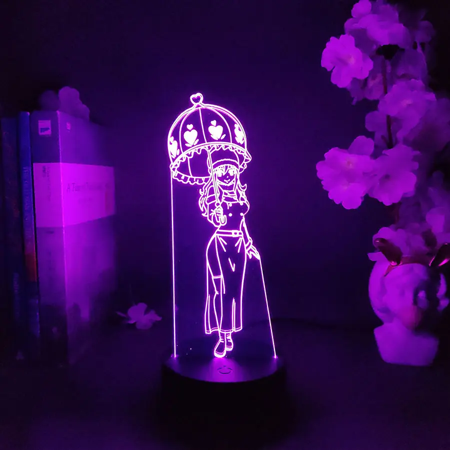 

Аниме, Сказочная фигурка хвоста, джувия, Lockser, 3D светодиодный, ночники, красочный подарок, для спальни, настольное украшение, манга, фея, хвост, неоновая Лавовая Лампа