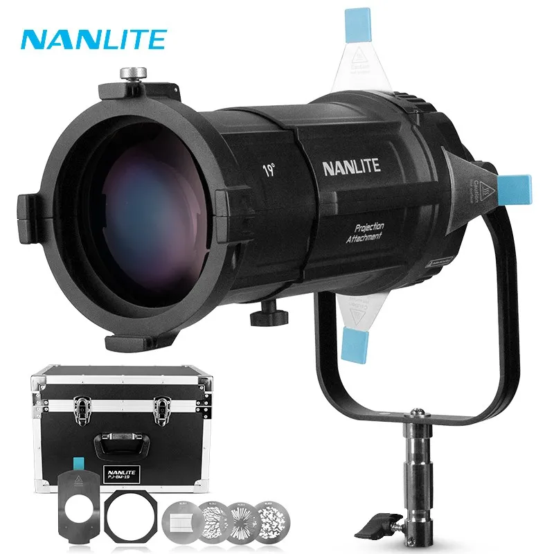 

Nanlite PJ-BM-19 36 Bowen Mount Projection Attachment 19° 36° GOBO Lighting Modifier for Forza 200 300 500 FS series