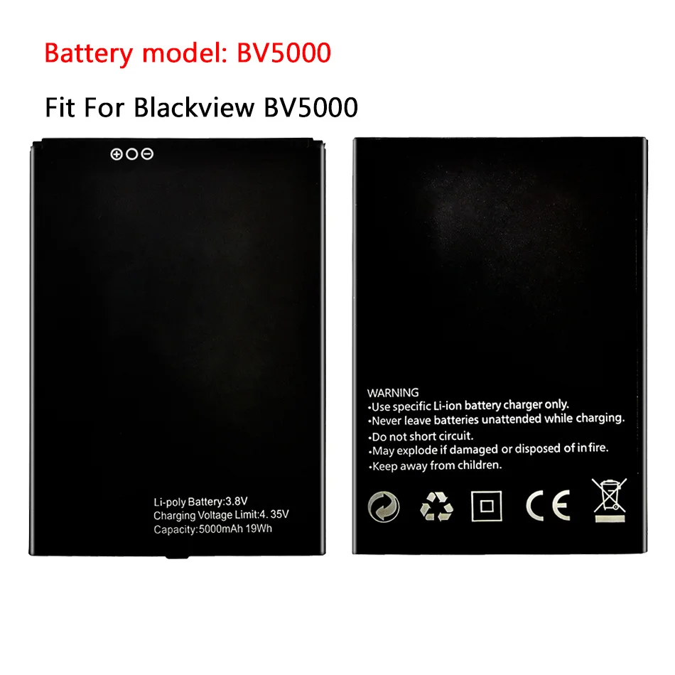 

Backup Replace Battery For Blackview BV5000 BV 5000 Smart High Quality Battery Li-polym Bateria