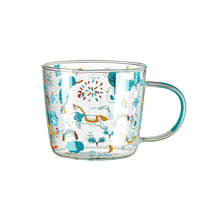 

500 мл стеклянная чашка с ручкой, термостойкая чашка для завтрака, молока, кофе, чашка для пары, стакан, посуда для напитков, чашка для фруктового сока