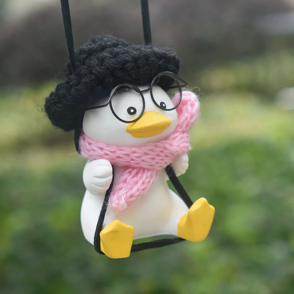 

Автомобильная подвесная шапка шарф с очками искусственное авто зеркало заднего вида украшение на день рождения автомобильный Декор Гипсов...