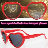 love heart shape sunglasses women pc frame light change love heart lens colorful sun glasses female red pink shades magic