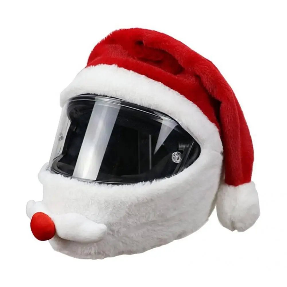 

Долговечная привлекательная красно-белая Рождественская шапка, чехол для шлема, портативный чехол для шлема, эластичная шапка для верховой...